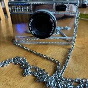 Novelty Camera Crossbody Bag - Silver 'Steal The Spotlight' Lens